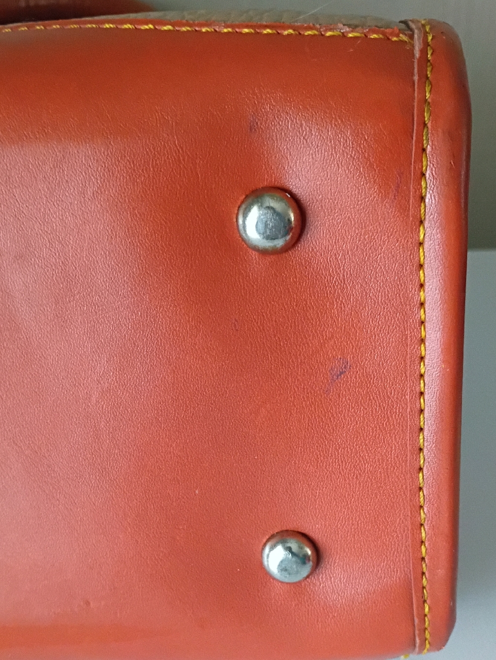 Vintage Dooney & Bourke All-Weather Pebbled Two-Tone Leather Satchel - Picture 6 of 15
